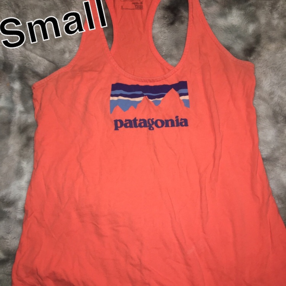 Patagonia Orange Racerback Tank Top